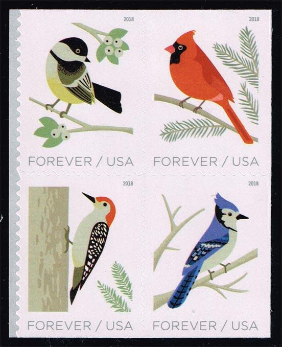 US #5320a Birds in Winter Block of 4; MNH (4.00)