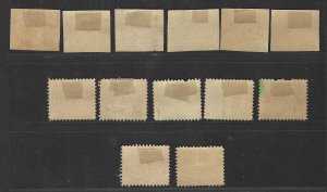 ITALY ROMAN STATES 1867-1868 PERF & IMPERF SETS TO 80 CENTS ORIGINAL GUM HINGED