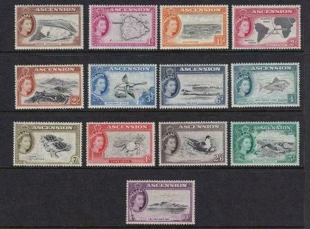 Ascension 1956 SC 62-74 MNH SCV $143.00 Set