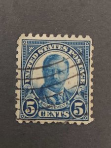 United States 5c Dark Blue Perf 10 Four Margins SC#557c