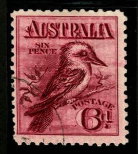 DS-843 AUSTRALIA 1914 BIRD SG 17 6p Laughing kookaburra USED VF $32.77