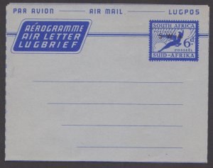 SOUTH WEST AFRICA - 6d AIR MAIL AEROGRAM - OVPT MINT