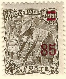 French Guiana (Sc #103) F-VF Mint OG hr..French Colonies are Hot!