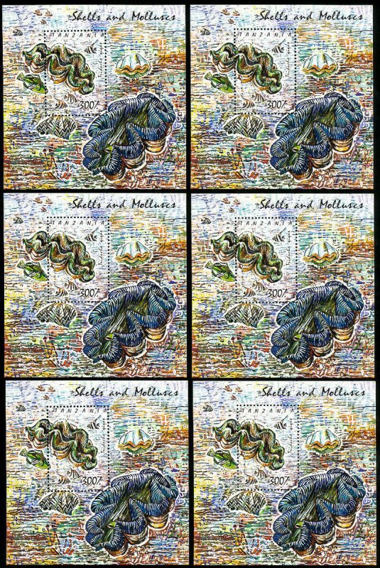 Tanzania Stamps # 947 MNH XF Lot of 10x s/s shells Scott Value $55.00