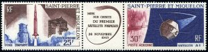 French Colonies, St. Pierre & Miquelon YTPA34A Cat€17.50, 1965 Satellite, s...