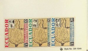 ECUADOR Sc 722-3 ISSUE OF 1964 - MAP