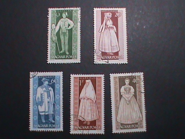 HUNGARY-1966-SC#1539//43 PROVINCIAL COSTUMES-POPULAR ART EXHIBITION-VERY FINE