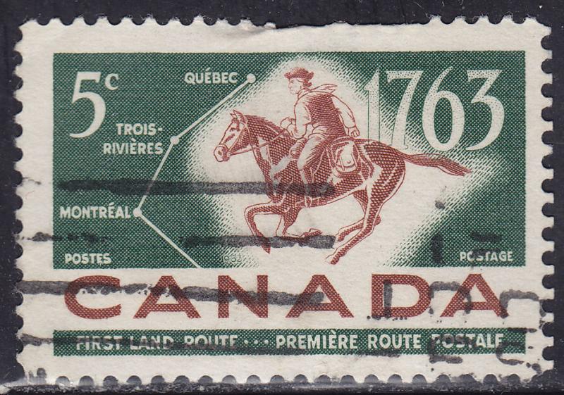 Canada 413 French-Canadian Pony Express 5¢ 1963