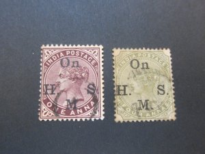 India 1883 Sc O28,30 FU