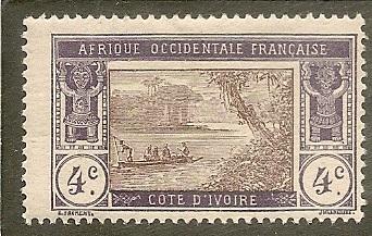 Ivory Coast   Scott 44     River Scene