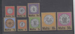 Malta 1972 Scott 439-446 Decimal Coins MNH