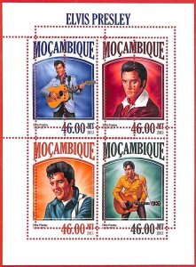 A4207 - MOZAMBIQUE - ERROR MISPERF Miniature sheet: 2013, Music, Elvis Presley