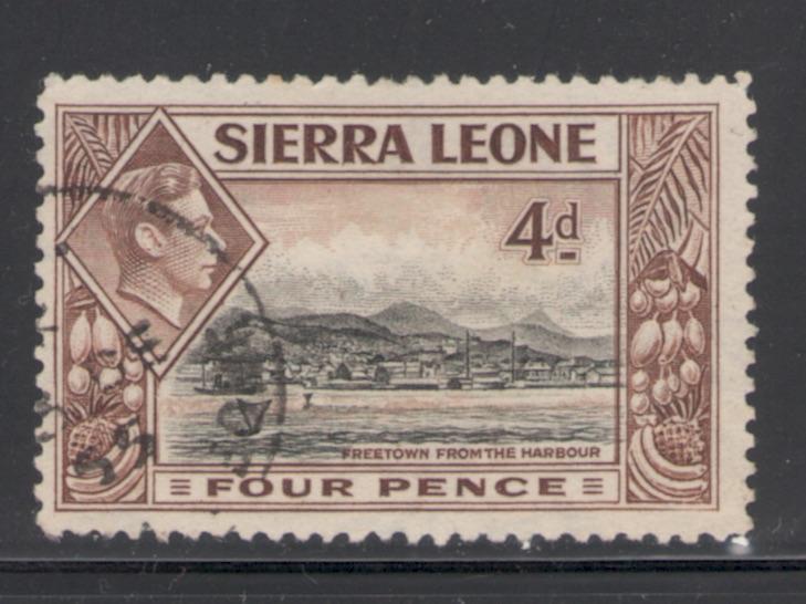 Sierra Leone 1938 King George VI 4 p Scott # 178 Used