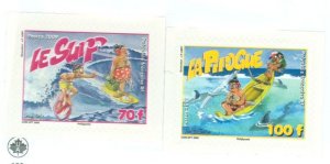 French Polynesia #1005-1006 Mint (NH) Single (Complete Set) (Sports)