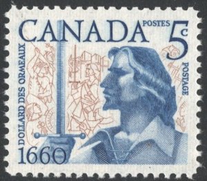 Canada SC#390 5¢ Tricentenary of Battle of the Long Sault (1960) MNH