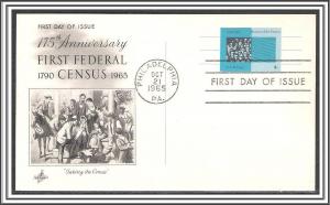 US #UX53 Census Bureau Postal Card FDC