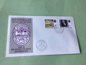 Seychelles 1972 Royal Visit  stamps cover Ref 53432
