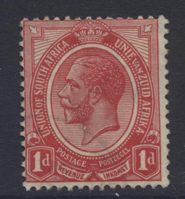 SOUTH AFRICA - Scott 3 - KGV - 1913 - VFU - Single -Rose Red - 1p Stamp