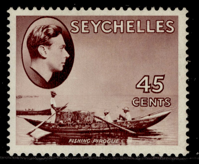 SEYCHELLES GVI SG143b, 45c purple-brown, M MINT. Cat £50. CHALKY 