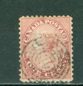 CANADA 1859 QV  #14 VF USED (VERY SMALL LIGHT THIN OVER HEAD)...$120.00