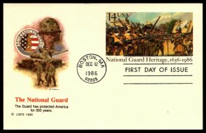 Scott UX114 14 Cents National Guard Postcard Fleetwood FDC - Unaddressed