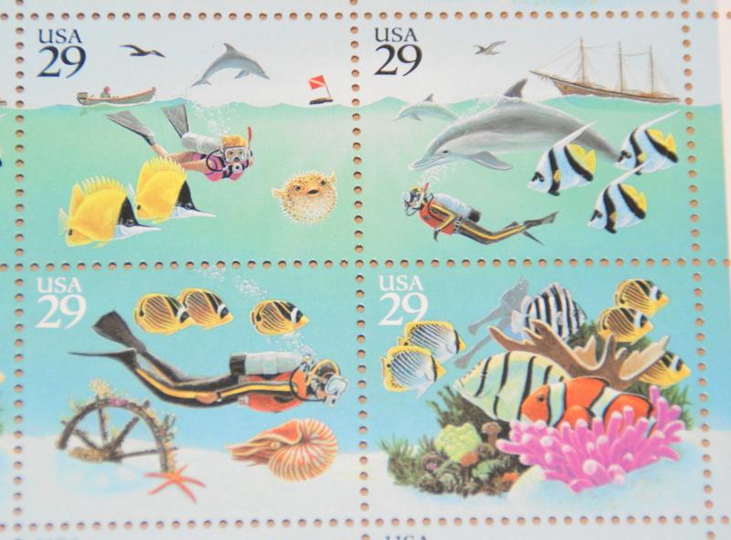 1994 sheet Wonders of the Sea, Sc #2863-2866