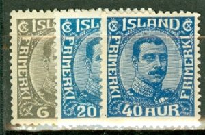 KL: Iceland 108-118, 120-4 mint CV $322; scan shows only a few