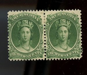 ?Nova Scotia #11 - 8 1/2 cent, Pair MH stamp Canada