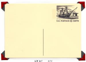 #UX61 Mint... Post Card... SCV $1.00