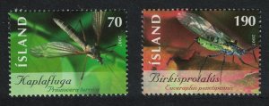 Iceland Cranefly Birch aphid Insects 2007 MNH SG#1189-1190