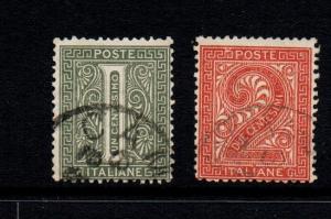 Italy 1863 Scott 24-25 u fvf scv $5.00 Less 80%=$1.00 BIN