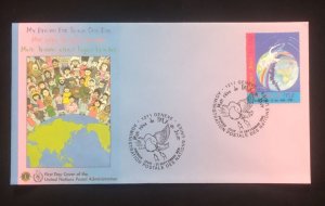 D) 2006, UNITED NATIONS GENEVA, FIRST DAY COVER, ISSUE, CHILDREN'S DESIGN,