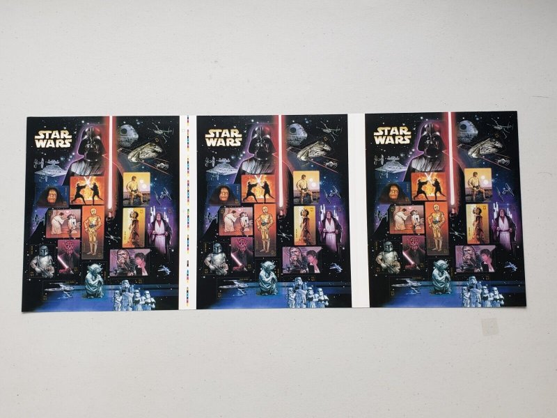 U.S. Sc #4143, Star Wars Uncut Press Sheet, Perforated, MNH