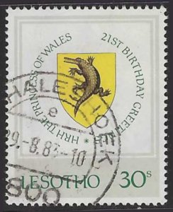 Lesotho #372 (1982), postally used single, cat. $0.75