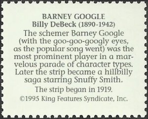 # 3000i MINT NEVER HINGED ( MNH ) BARNEY GOOGLE