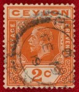 CEYLON Sc 201 USED - 1912 2c King George V - Nice Cancel