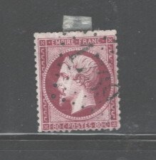 FRANCE 1863 / 1870 #24 or #24a USED, NO PINHOLES, TEARS.