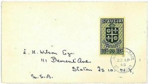 10785 -  ST LUCIA  - Postal History - COVER postmarked : Anse La Raye 1948