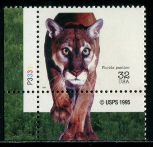 3105m US 32c Endangered Species - Florida Panther, MNH