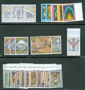 Vatican City 1974 Compete MNH Year Set