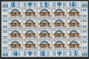 UNITED NATIONS GENEVA, YEAR OF THE CHILD 1979 MNH SHEETS	