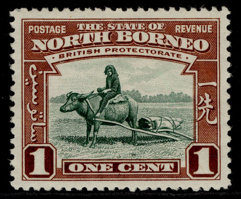 NORTH BORNEO GVI SG303, 1c green & red-brown, M MINT. 