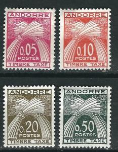 Andorra (French) J42-45 Y&T TT42-45 MH F/VF 1961 SCV $48.00*