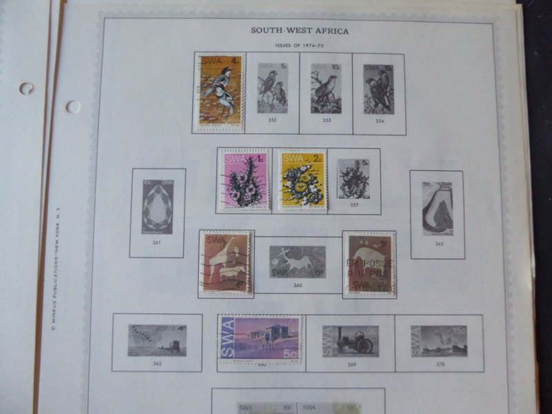 South West Africa 1923-1986 Stamp Collection on Album Pages