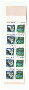 PALAU SC.13b GIANT CLAM & PARROT FISH BOOKLET PANE 10 MNH EV2
