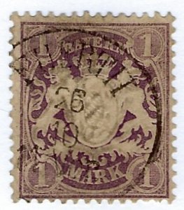 German Bavaria SC#46 Used F-VF hr SCV$90.00...!!