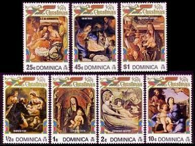 DOMINICA #411-17 MINT NH 1974 Christmas