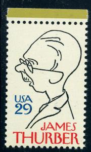 Scott #2862 - James Thurber - MNH