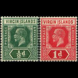 VIRGIN IS. 1921 - Scott# 47-8 King Die II Set of 2 LH