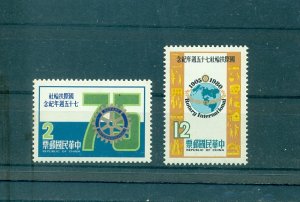 Taiwan - Sc# 2181-2. 1980 Rotary Club. MNH $1.30.